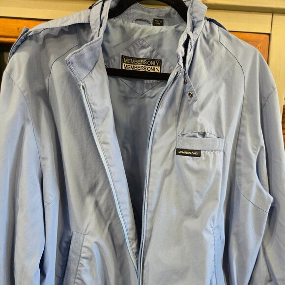 Vintage Member's Only Blue Bomber Jacket Size Large 42 - Picture 3 of 12